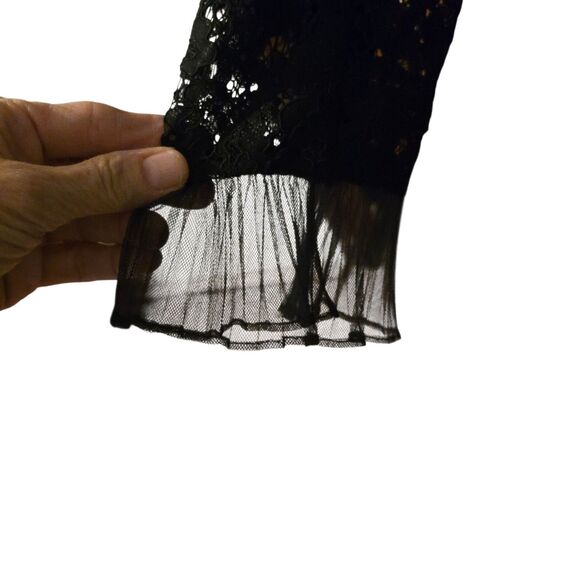 J. Crew Black Dress 12 Lace Shift Corp Core Witchy Vampire Goblin Renaissance - Picture 5 of 12